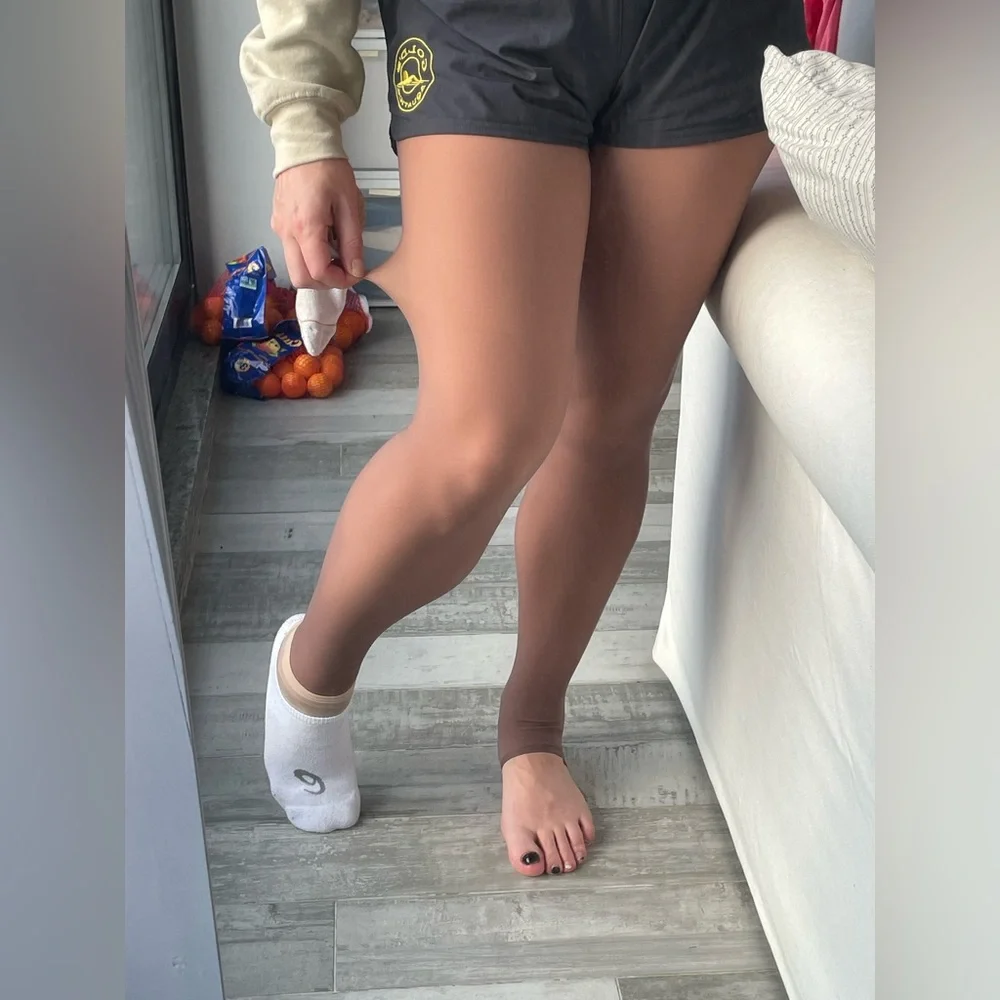COPY - Pantyhose Beige Nylon Footless